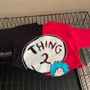 two tone cropped shirt